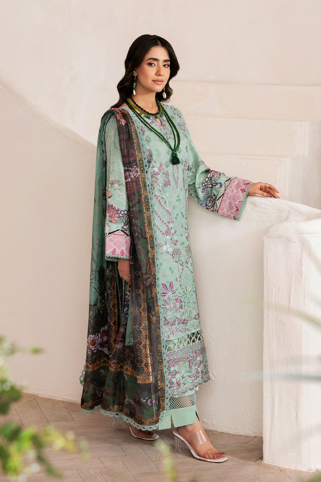 Ramsha | Mashaal Luxury Lawn | L-1405 -  Ramsha Ladies Clothes - Original Designer Dress - House of Maryam