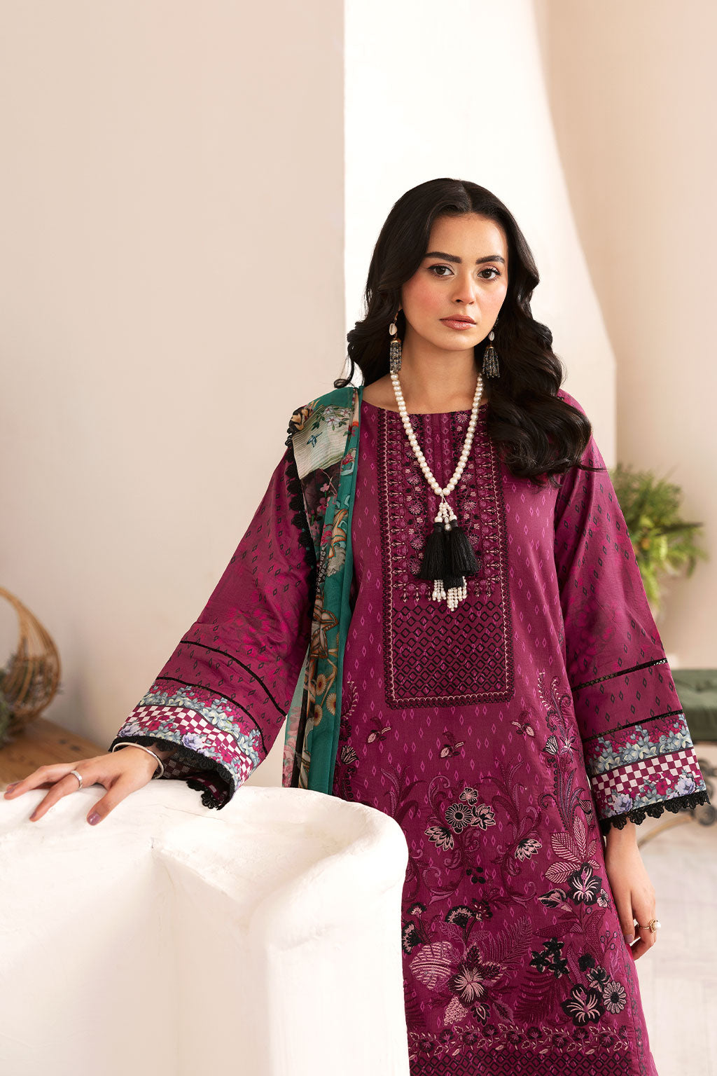 Ramsha | Mashaal Luxury Lawn |  L-1402 -  Ramsha Ladies Clothes - Original Designer Dress - House of Maryam