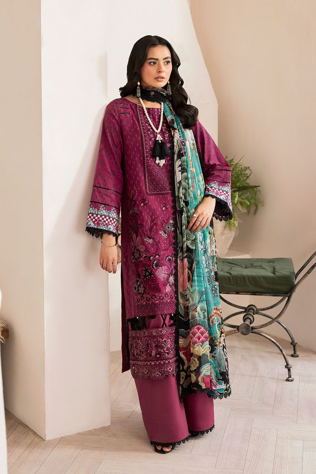 Ramsha | Mashaal Luxury Lawn |  L-1402 -  Ramsha Ladies Clothes - Original Designer Dress - House of Maryam