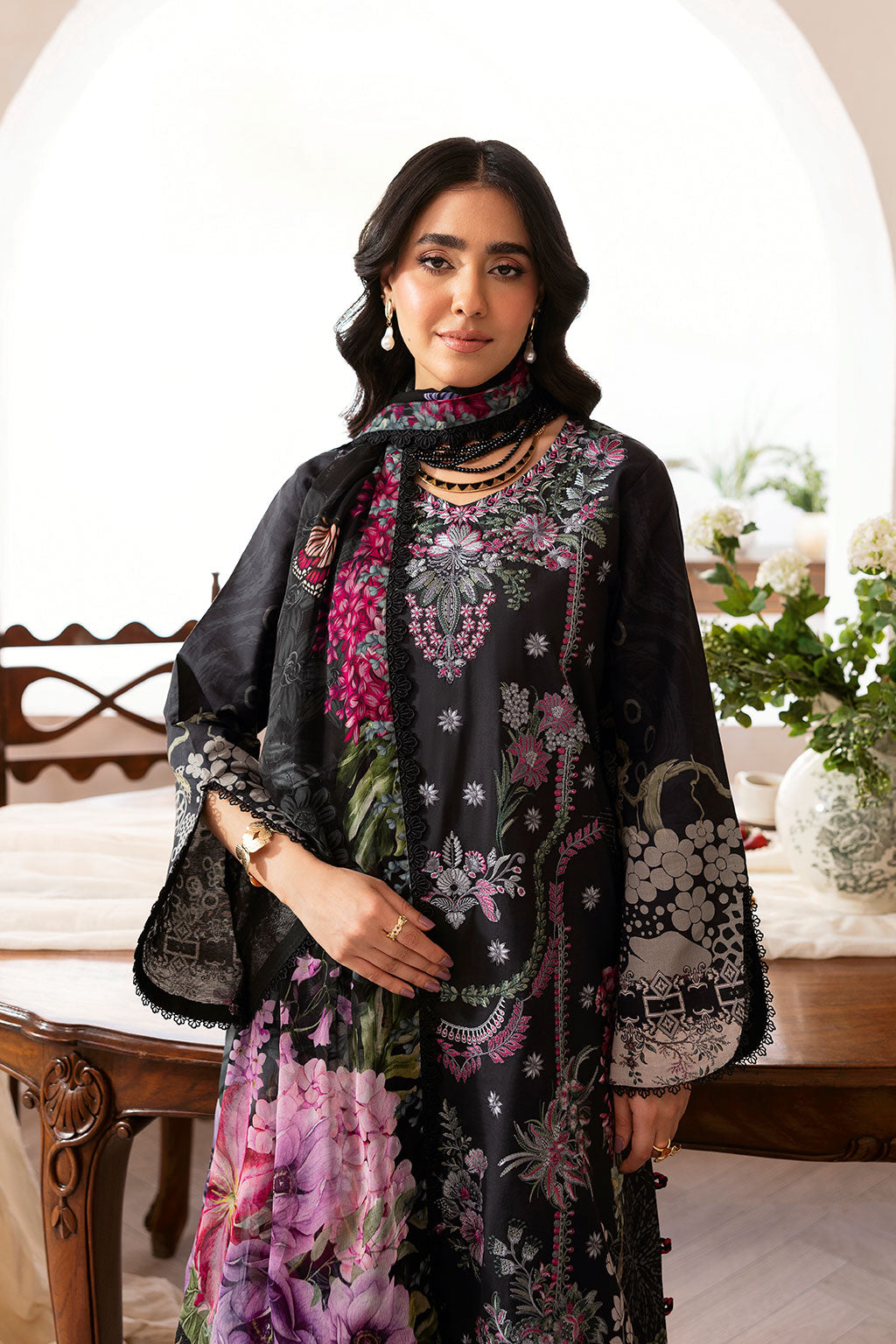 Ramsha | Mashaal Luxury Lawn | L-1403 -  Ramsha Ladies Clothes - Original Designer Dress - House of Maryam