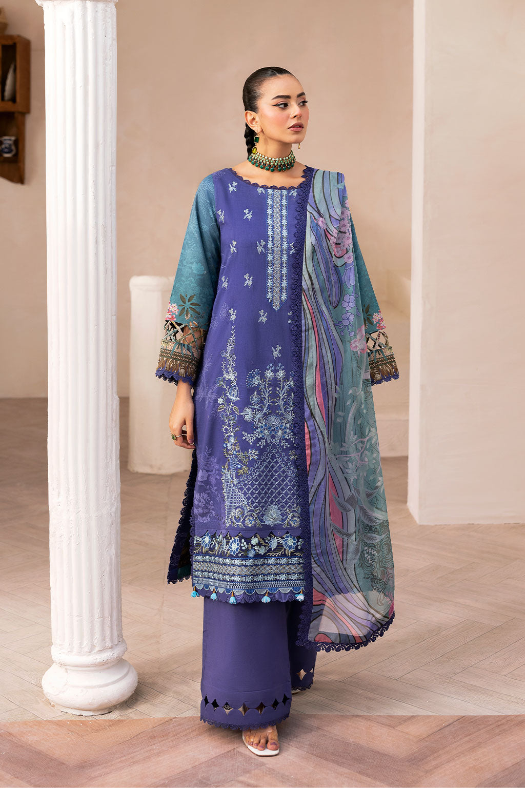 Ramsha | Mashaal Luxury Lawn |  L-1412 -  Ramsha Ladies Clothes - Original Designer Dress - House of Maryam