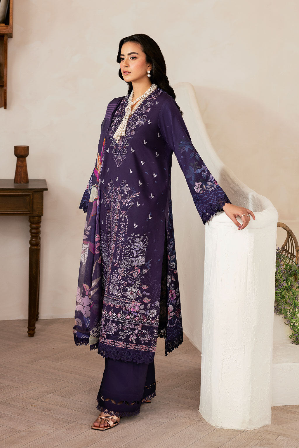 Ramsha | Mashaal Luxury Lawn | L-1401 -  Ramsha Ladies Clothes - Original Designer Dress - House of Maryam