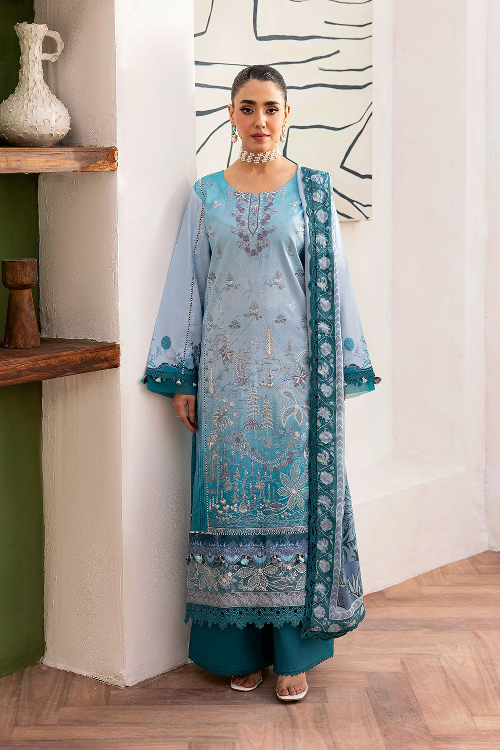 Ramsha | Mashaal Luxury Lawn |  L-1406 -  Ramsha Ladies Clothes - Original Designer Dress - House of Maryam