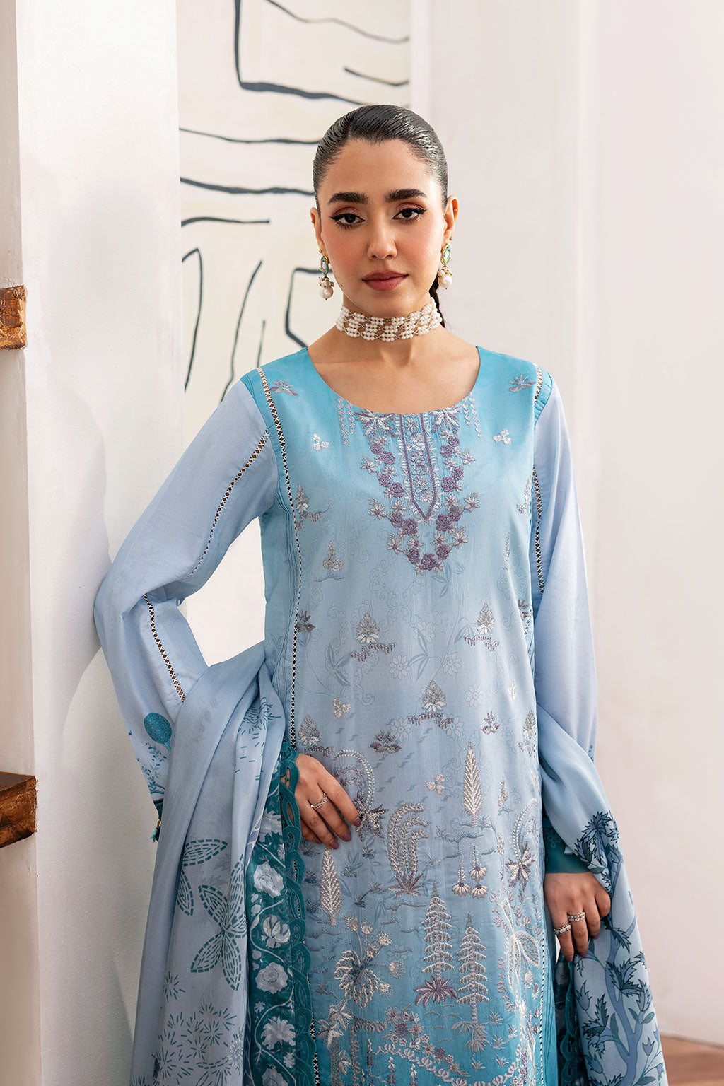 Ramsha | Mashaal Luxury Lawn |  L-1406 -  Ramsha Ladies Clothes - Original Designer Dress - House of Maryam