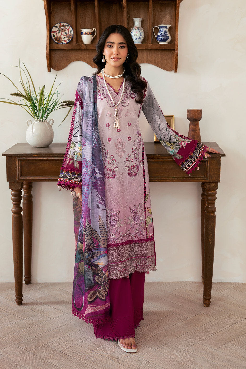 Ramsha | Mashaal Luxury Lawn | L-1409 -  Ramsha Ladies Clothes - Original Designer Dress - House of Maryam