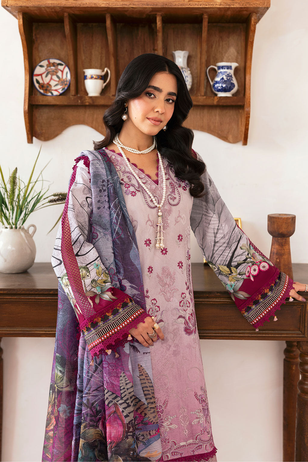 Ramsha | Mashaal Luxury Lawn | L-1409 -  Ramsha Ladies Clothes - Original Designer Dress - House of Maryam