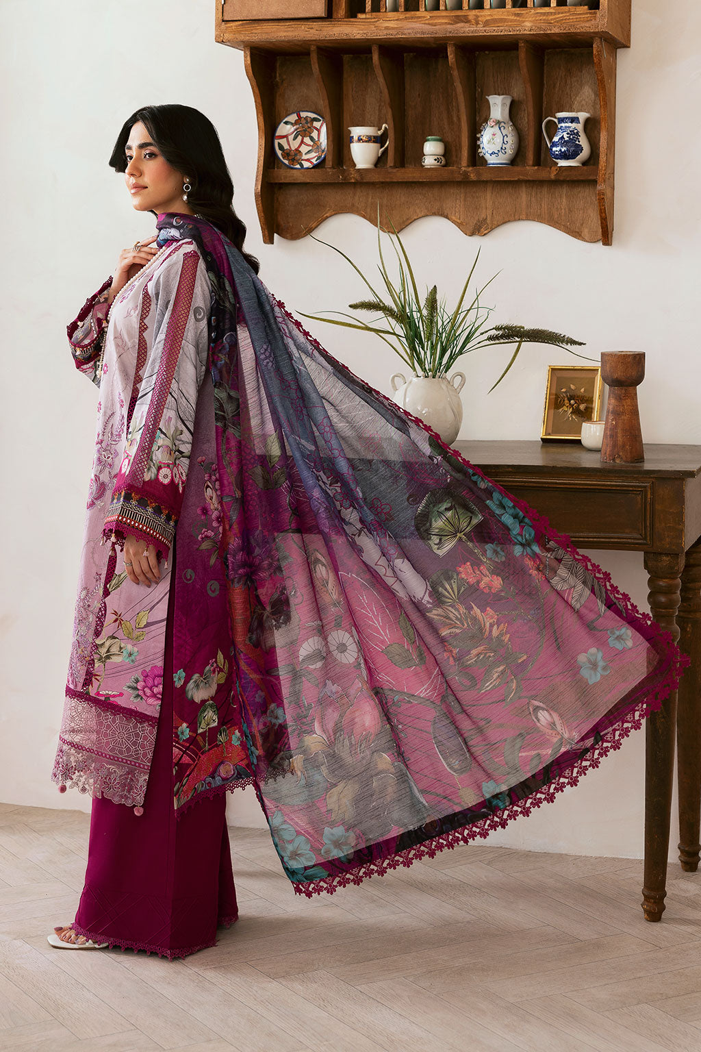 Ramsha | Mashaal Luxury Lawn | L-1409 -  Ramsha Ladies Clothes - Original Designer Dress - House of Maryam