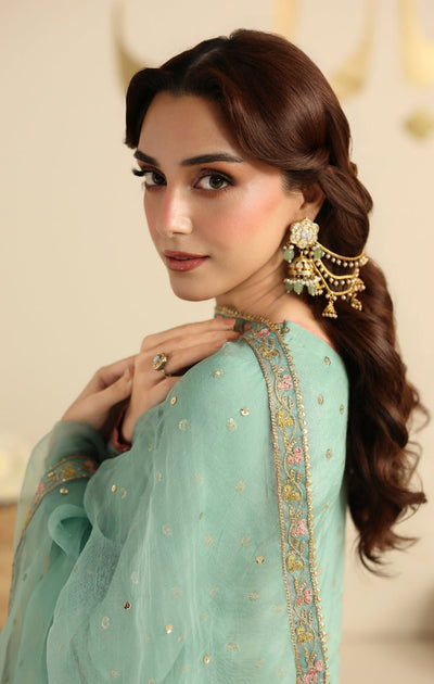Maya | Jahanara Festive Edit 26 | MASTANI-Brand:Maya-Type:Ladies Clothes-Mint-Raw Silk-House of Maryam- Buy in UK, USA