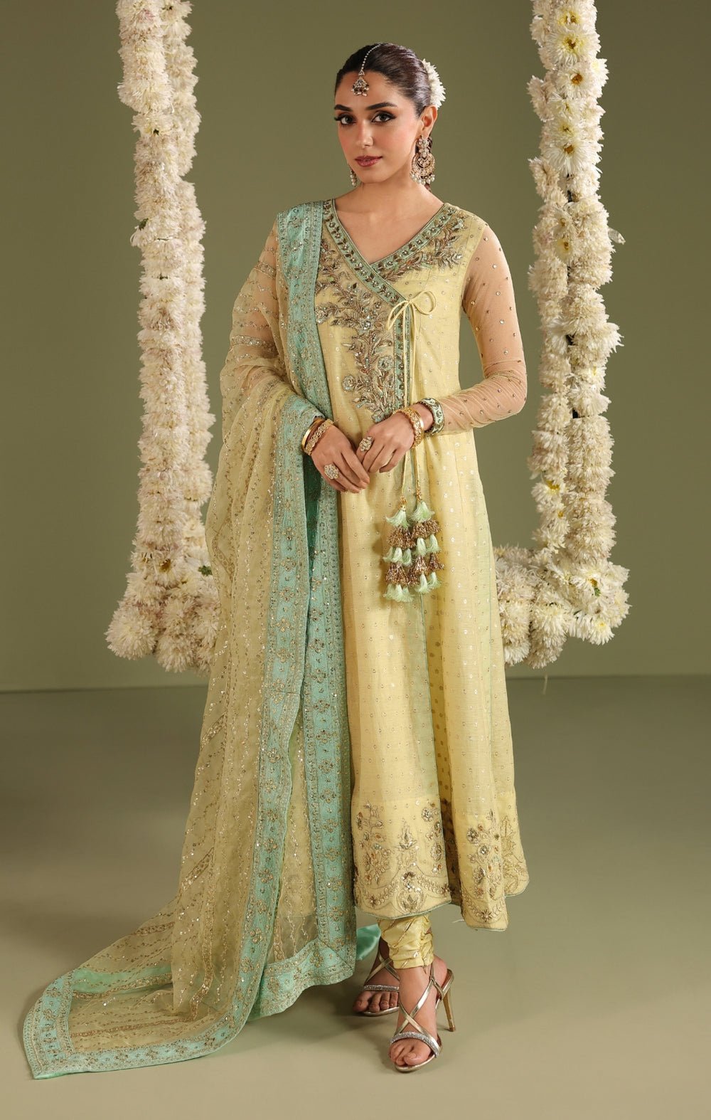 Maya | Jahanara Festive Edit 26 | MEHRUNISSA-Brand:Maya-Type:Ladies Clothes-Ivory Gold-Silk Karandi-House of Maryam- Buy in UK, USA