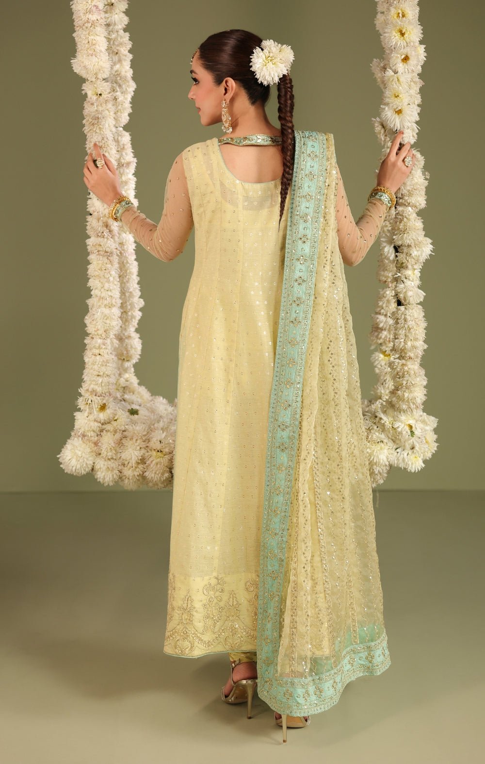 Maya | Jahanara Festive Edit 26 | MEHRUNISSA-Brand:Maya-Type:Ladies Clothes-Ivory Gold-Silk Karandi-House of Maryam- Buy in UK, USA