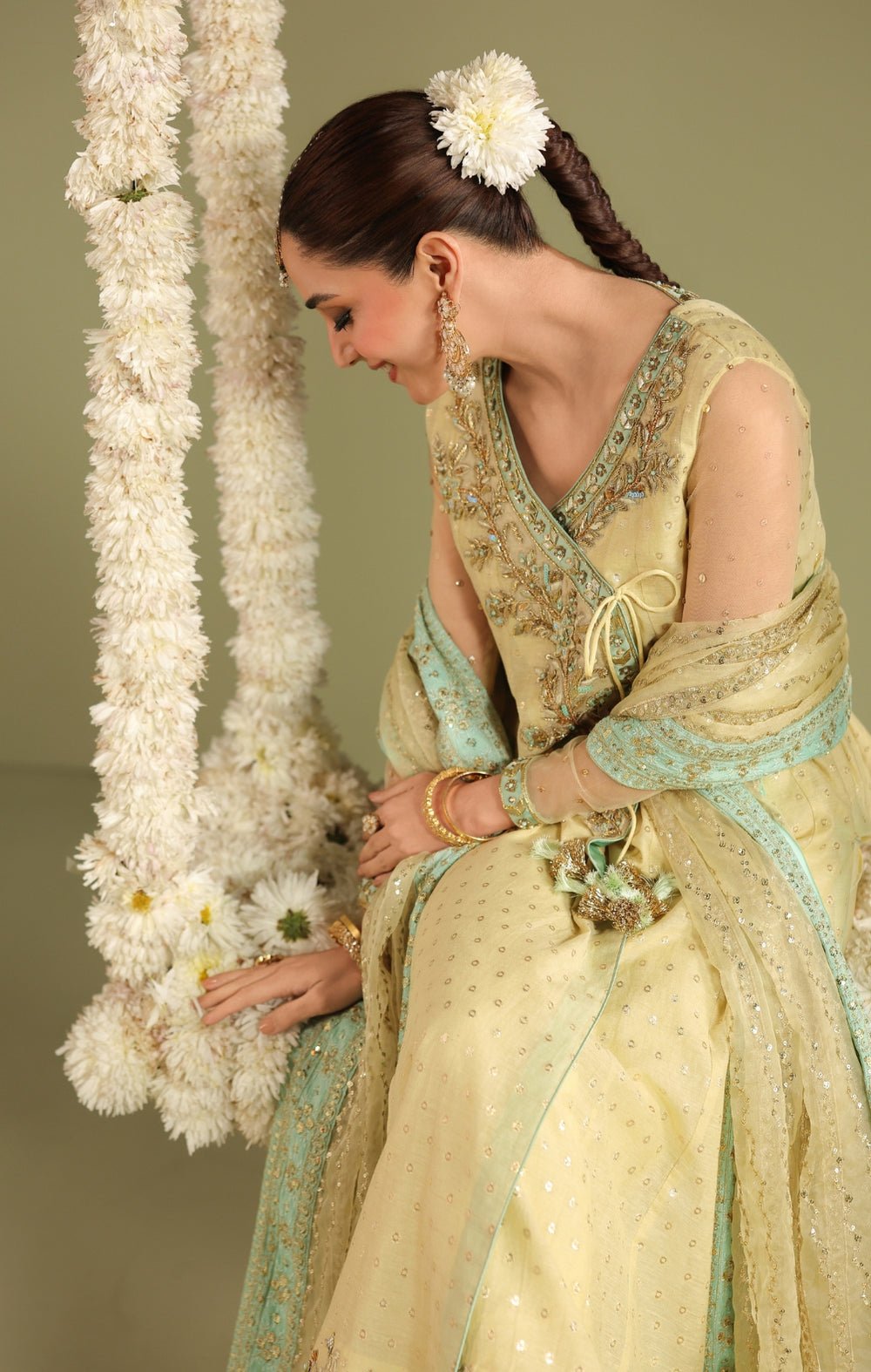 Maya | Jahanara Festive Edit 26 | MEHRUNISSA-Brand:Maya-Type:Ladies Clothes-Ivory Gold-Silk Karandi-House of Maryam- Buy in UK, USA