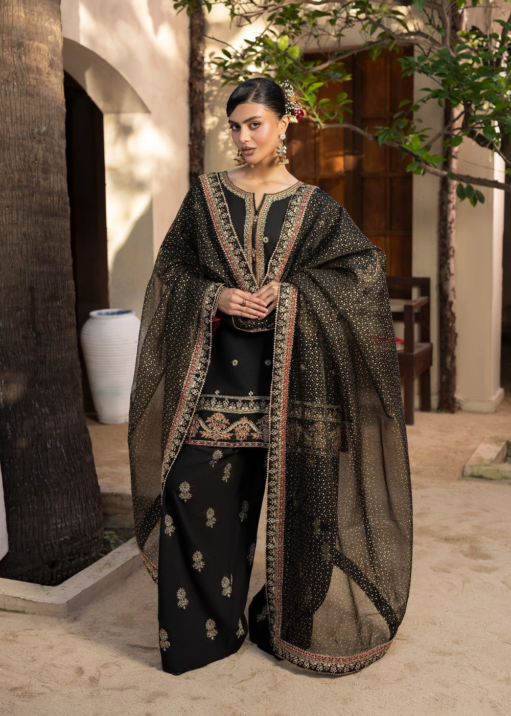 Diara Couture | Rangrez Luxe Pret | DF-48 - BLACK, image 5