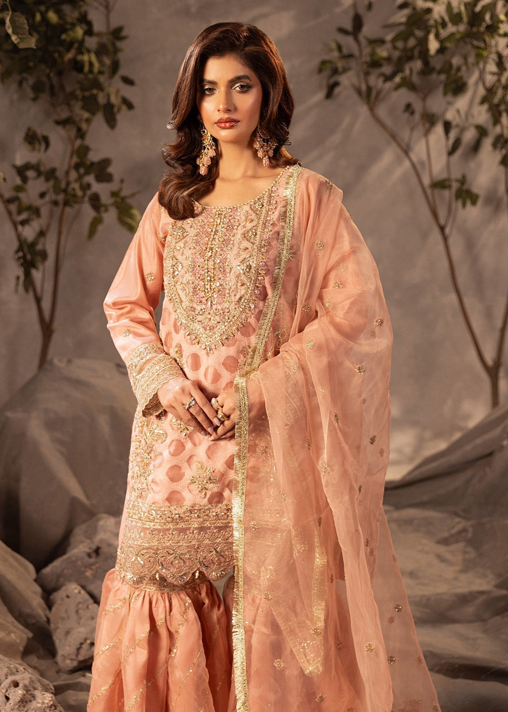 Diara Couture | Tabeer Formals | US-493 - PEACH, image 5