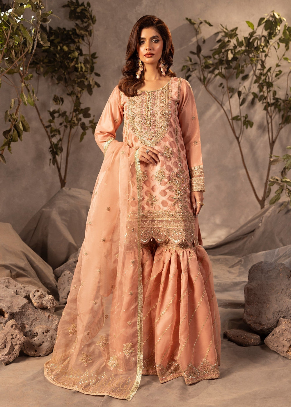 Diara Couture | Tabeer Formals | US-493 - PEACH, image 7