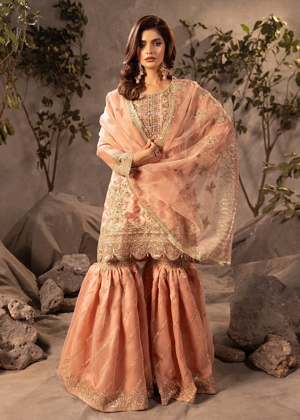 Diara Couture | Tabeer Formals | US-493 - PEACH, image 6