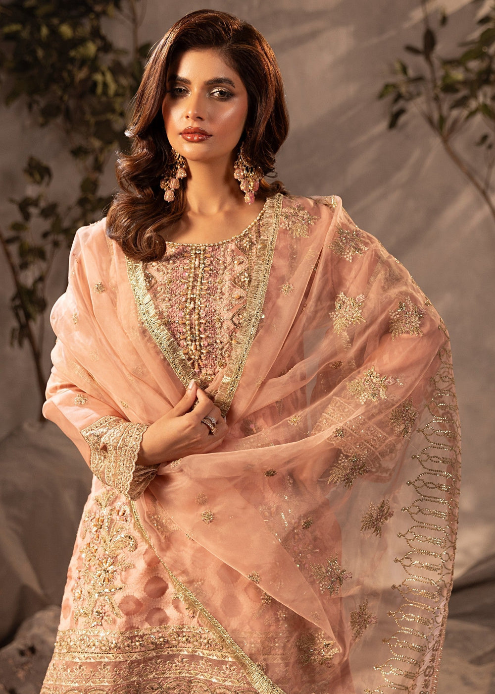 Diara Couture | Tabeer Formals | US-493 - PEACH, image 3