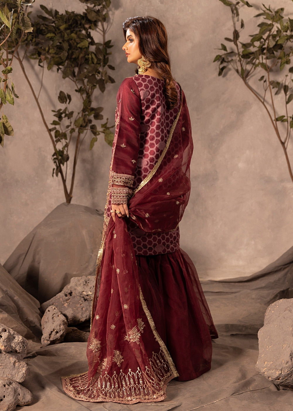 Diara Couture | Tabeer Formals | US-493 - PLUM, image 2