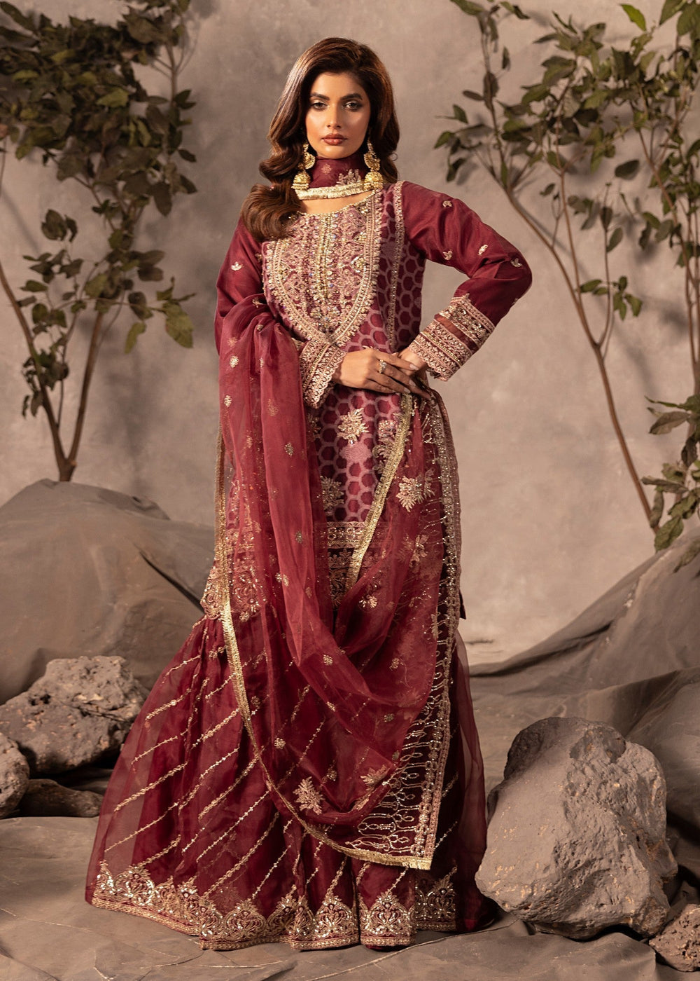 Diara Couture | Tabeer Formals | US-493 - PLUM, image 5