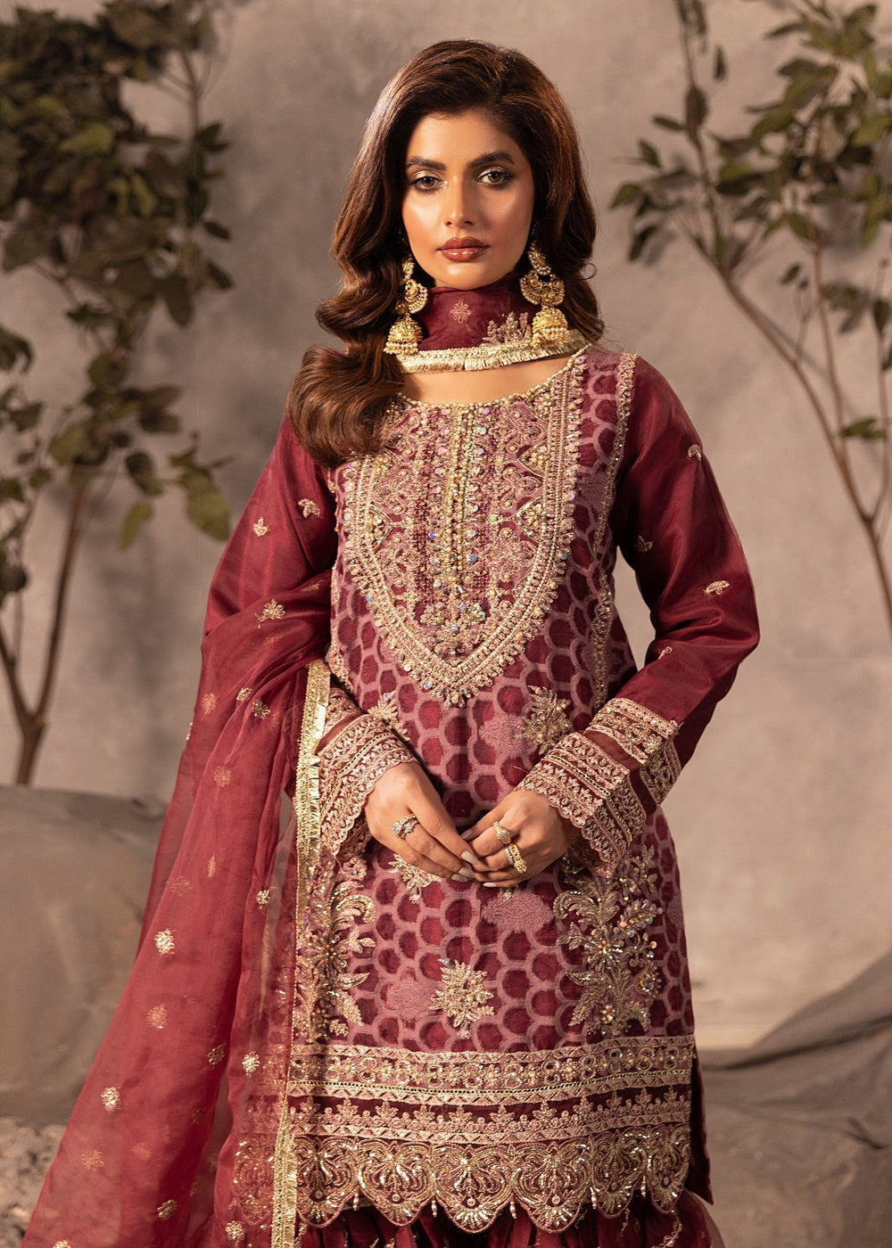 Diara Couture | Tabeer Formals | US-493 - PLUM, image 4