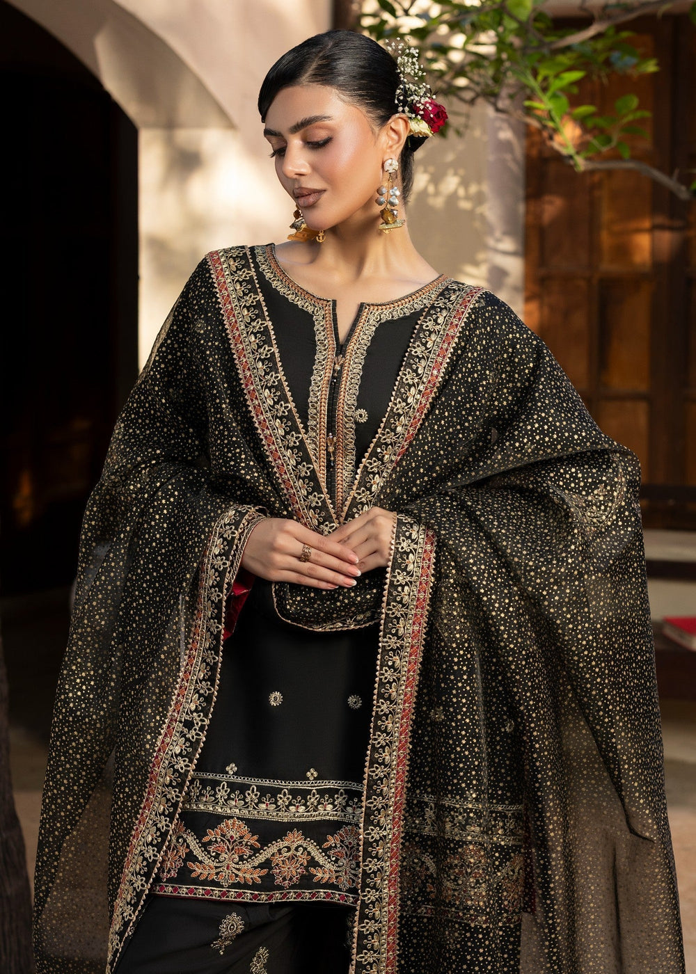 Diara Couture | Rangrez Luxe Pret | DF-48 - BLACK-4