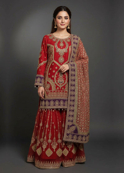 Diara Couture | Tabeer Formals |UA-01 - RED