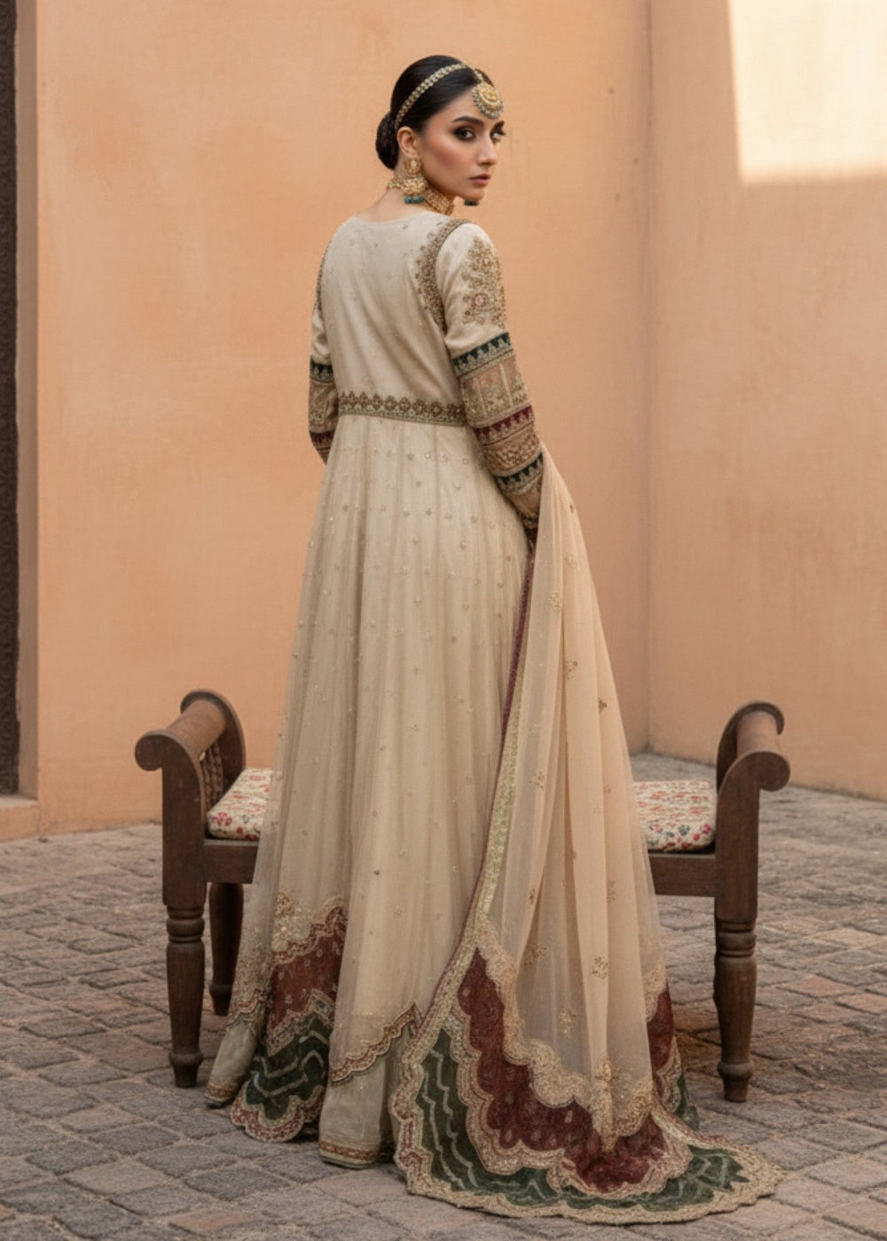 Diara Couture | Rangrez Luxe Pret | US-607 - OFF WHITE, image 2
