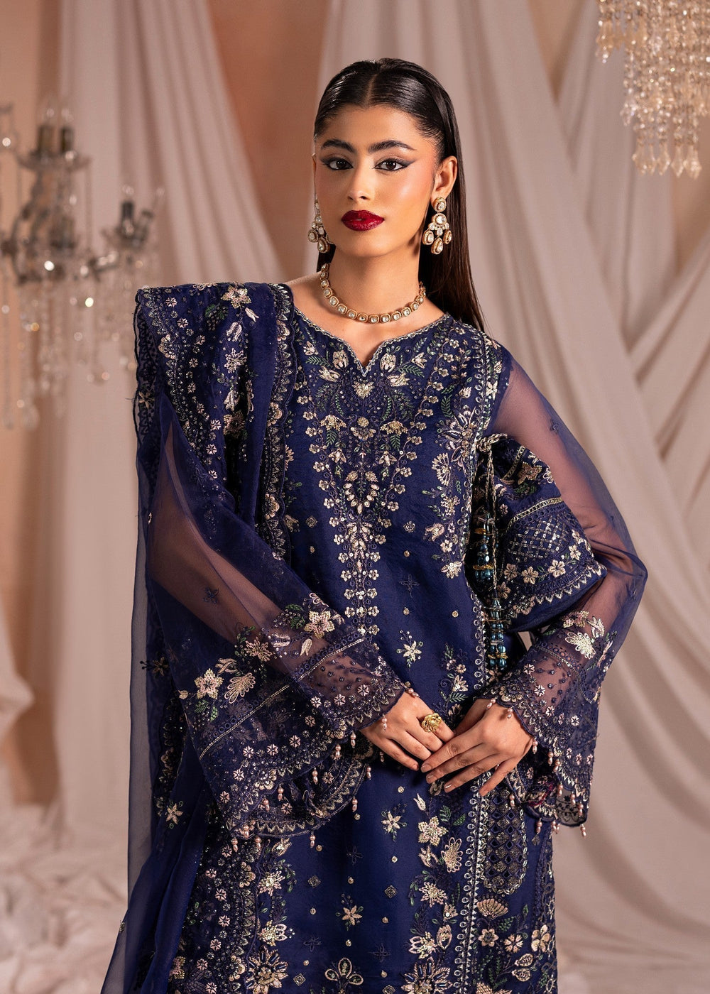 Diara Couture | Suave Formals | DF-43 - NAVY BLUE, image 3