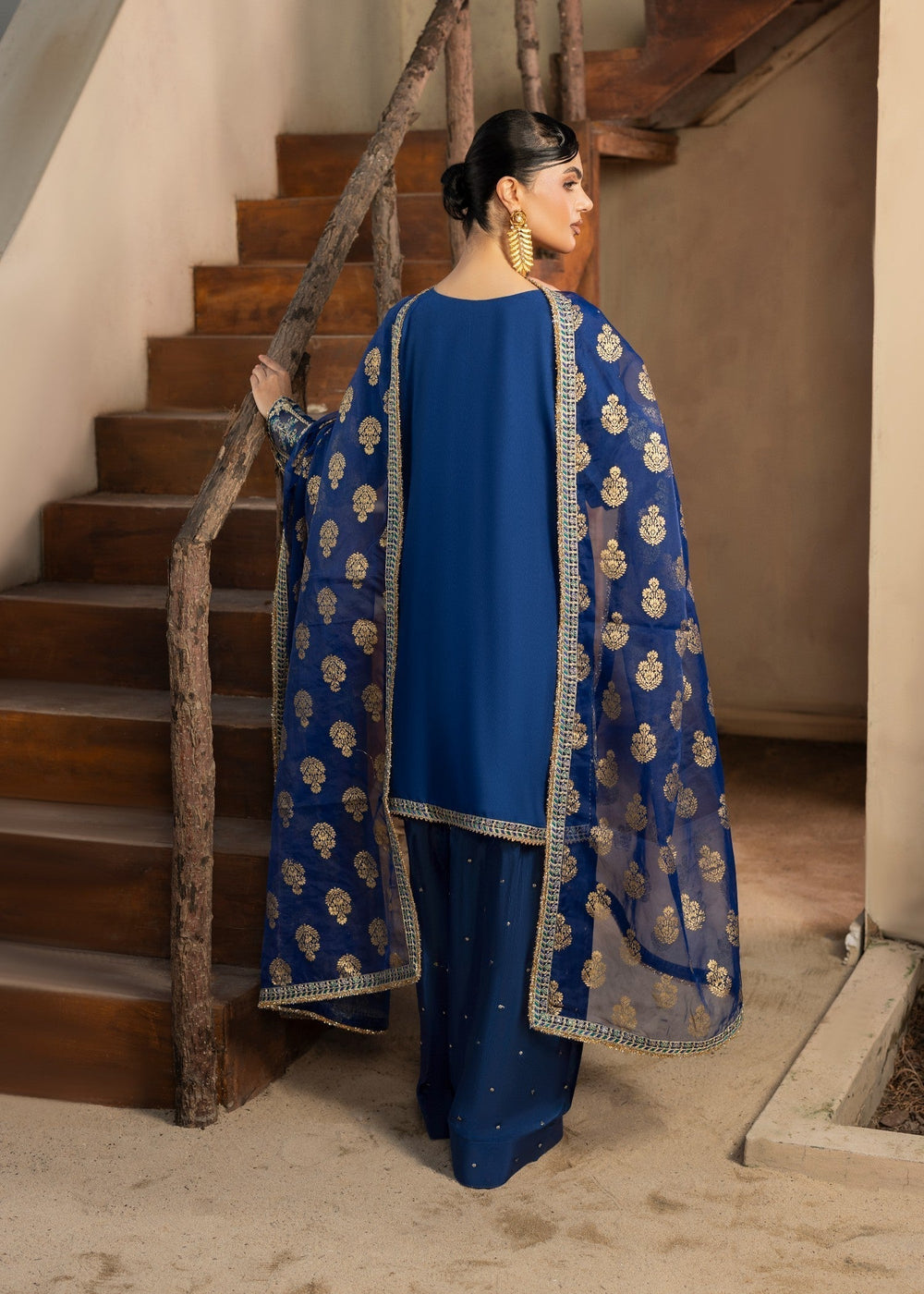 Diara Couture | Rangrez Luxe Pret | DF-50 - NAVY BLUE