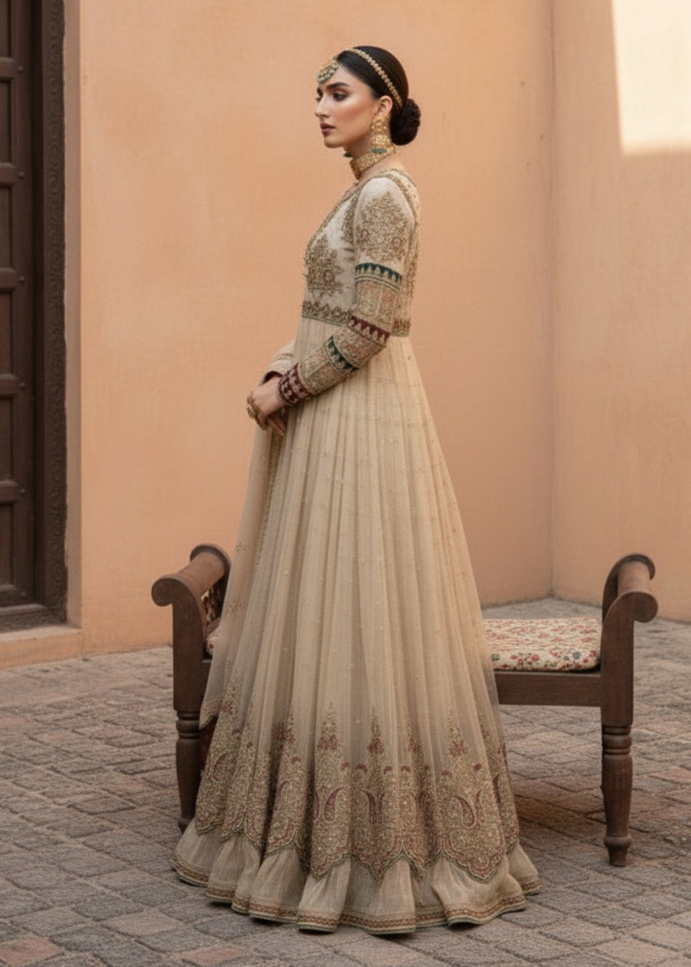 Diara Couture | Rangrez Luxe Pret | US-607 - OFF WHITE, image 3