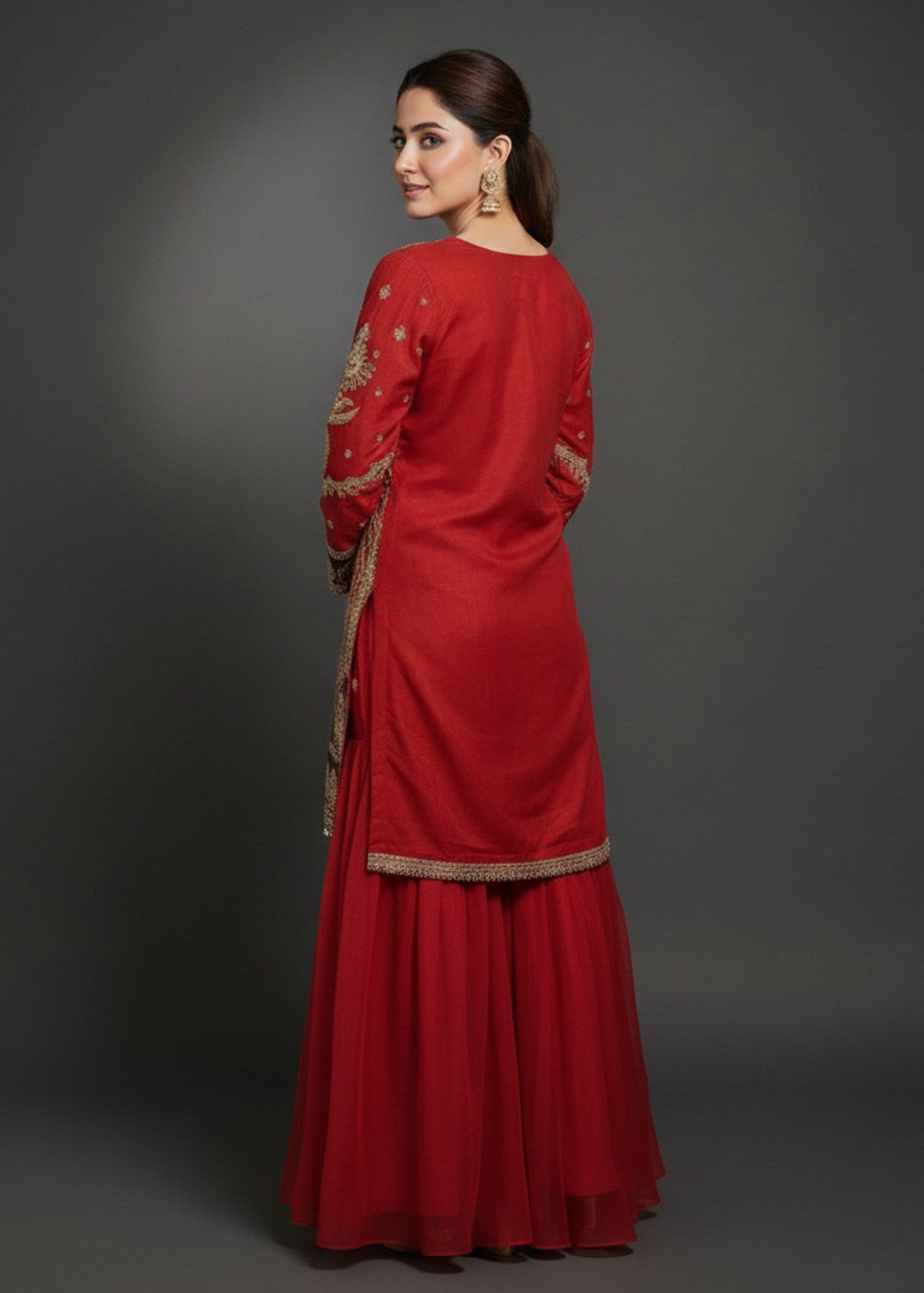 Diara Couture | Tabeer Formals |UA-01 - RED, image 4
