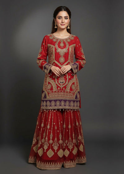 Diara Couture | Tabeer Formals |UA-01 - RED