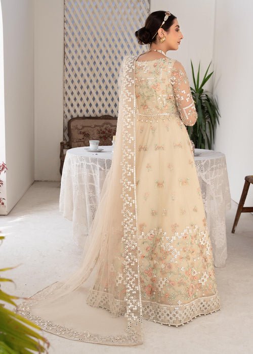 Meeral | Wedding Formals | 140 Skin Stellar-Brand:Meeral-Type:Ladies Clothes-Beige-Net-House of Maryam- Buy in UK, USA