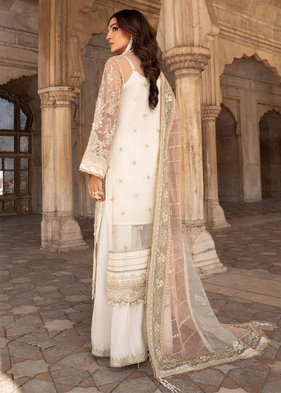 Meeral | Wedding Formals | Aafaq-Brand:Meeral-Type:Ladies Clothes-Off White-Net-House of Maryam- Buy in UK, USA