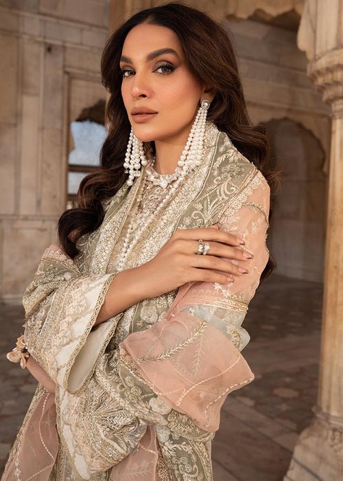Meeral | Wedding Formals | Aafaq-Brand:Meeral-Type:Ladies Clothes-Off White-Net-House of Maryam- Buy in UK, USA