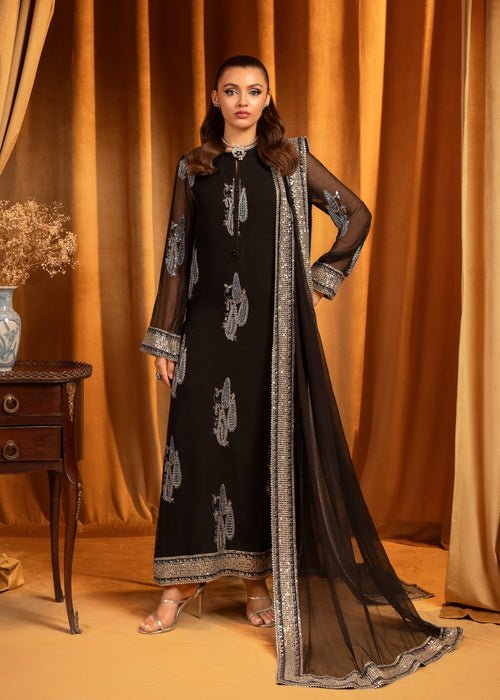 Meeral | Wedding Formals | Ayliz-Brand:Meeral-Type:Ladies Clothes-Black-Chiffon-House of Maryam- Buy in UK, USA