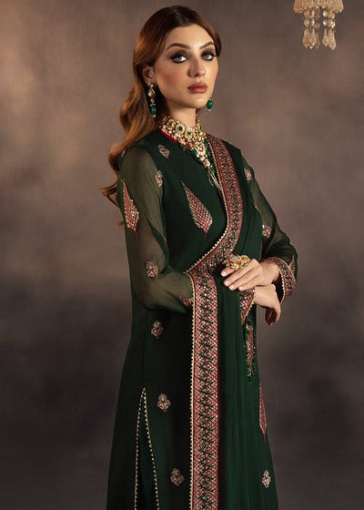 Meeral | Wedding Formals | Azra-Brand:Meeral-Type:Ladies Clothes-Dark Green-Chiffon-House of Maryam- Buy in UK, USA
