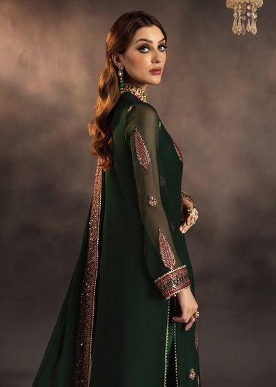 Meeral | Wedding Formals | Azra-Brand:Meeral-Type:Ladies Clothes-Dark Green-Chiffon-House of Maryam- Buy in UK, USA