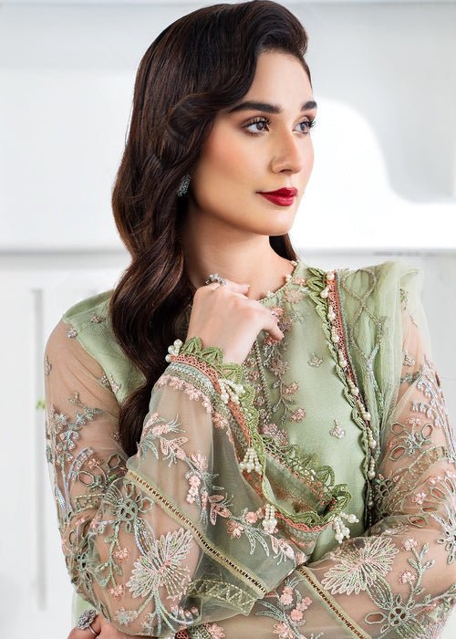 Meeral | Wedding Formals | Calina-Brand:Meeral-Type:Ladies Clothes-Mint Green-Organza-House of Maryam- Buy in UK, USA