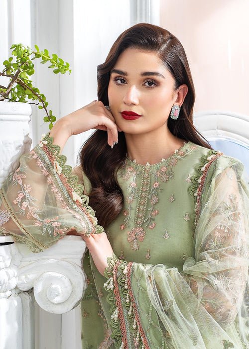 Meeral | Wedding Formals | Calina-Brand:Meeral-Type:Ladies Clothes-Mint Green-Organza-House of Maryam- Buy in UK, USA