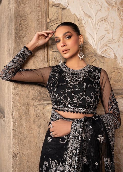 Meeral | Wedding Formals | Chandi-Brand:Meeral-Type:Ladies Clothes-Black-Net-House of Maryam- Buy in UK, USA