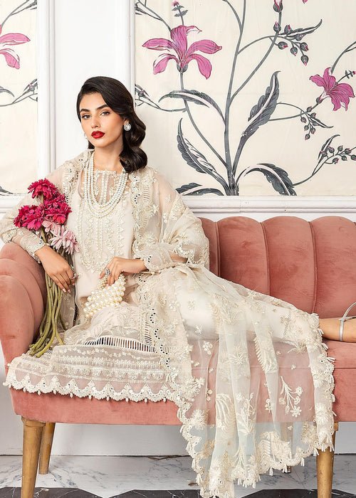Meeral | Wedding Formals | Dahlia-Brand:Meeral-Type:Ladies Clothes-Ivory-Organza-House of Maryam- Buy in UK, USA