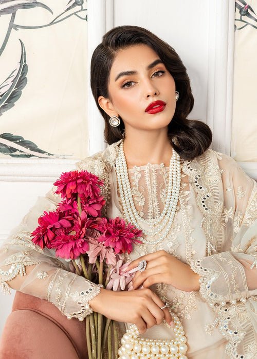 Meeral | Wedding Formals | Dahlia-Brand:Meeral-Type:Ladies Clothes-Ivory-Organza-House of Maryam- Buy in UK, USA