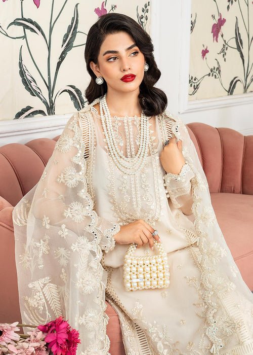 Meeral | Wedding Formals | Dahlia-Brand:Meeral-Type:Ladies Clothes-Ivory-Organza-House of Maryam- Buy in UK, USA