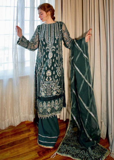Meeral | Wedding Formals | Dilaab-Brand:Meeral-Type:Ladies Clothes-Teal Green-Organza-House of Maryam- Buy in UK, USA