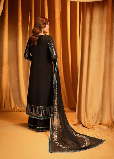 Meeral | Wedding Formals | Ebene-Brand:Meeral-Type:Ladies Clothes-Black-Raw Silk-House of Maryam- Buy in UK, USA