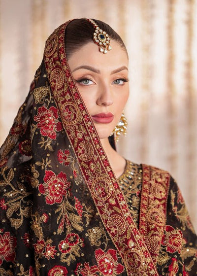 Meeral | Wedding Formals | Haseen-Brand:Meeral-Type:Ladies Clothes-Black-Chiffon-House of Maryam- Buy in UK, USA
