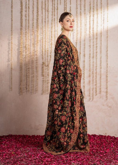 Meeral | Wedding Formals | Haseen-Brand:Meeral-Type:Ladies Clothes-Black-Chiffon-House of Maryam- Buy in UK, USA