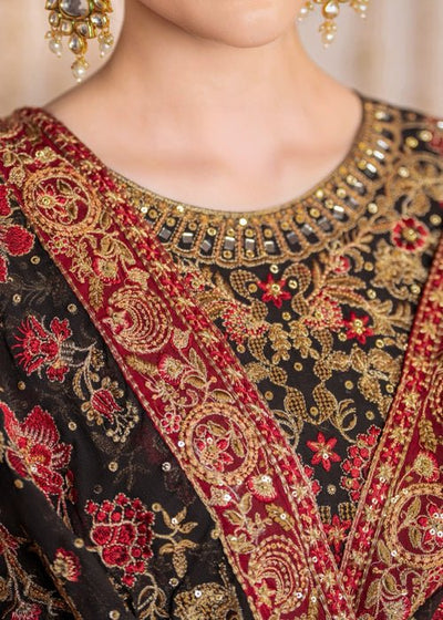 Meeral | Wedding Formals | Haseen-Brand:Meeral-Type:Ladies Clothes-Black-Chiffon-House of Maryam- Buy in UK, USA