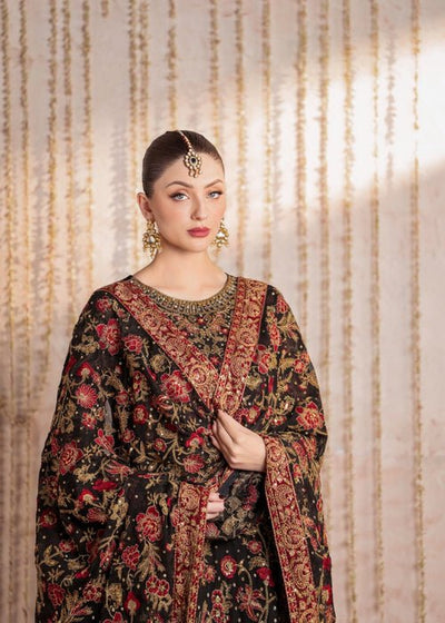Meeral | Wedding Formals | Haseen-Brand:Meeral-Type:Ladies Clothes-Black-Chiffon-House of Maryam- Buy in UK, USA