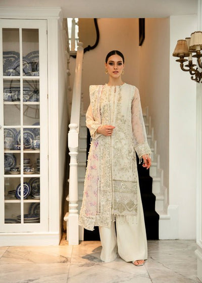 Meeral | Wedding Formals | Huns-e-Nazar-Brand:Meeral-Type:Ladies Clothes-Off White-Organza-House of Maryam- Buy in UK, USA
